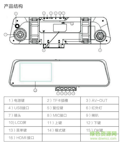 凌度HS600E行车记录仪说明书