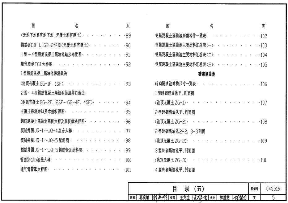 04s519小型排水构筑物图集