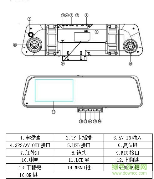 凌度HS600A行车记录仪说明书