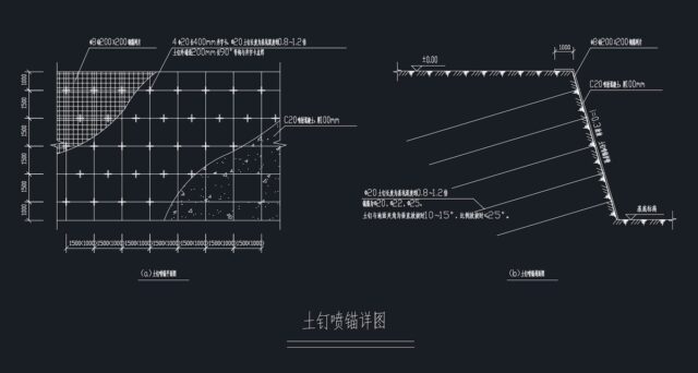 多种不同形式的基坑支护设计CAD图纸